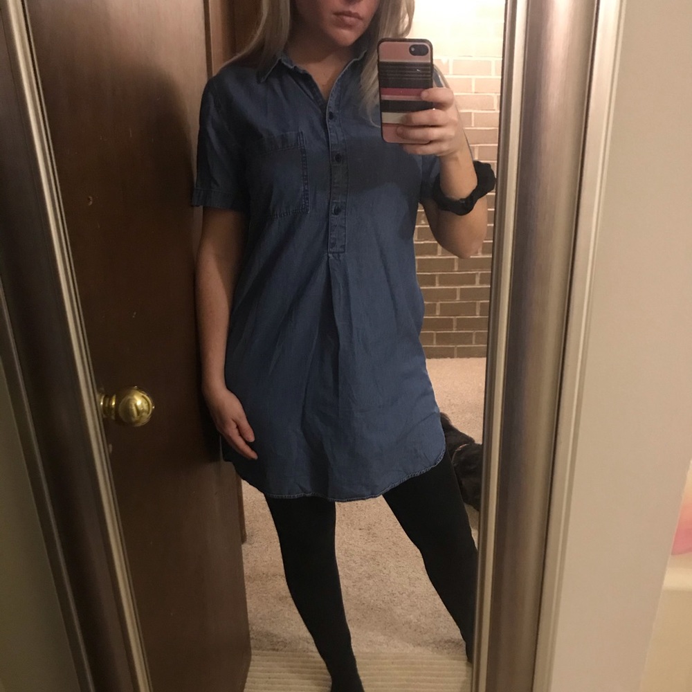 JCREW CHAMBRAY BUTTON UP DRESS